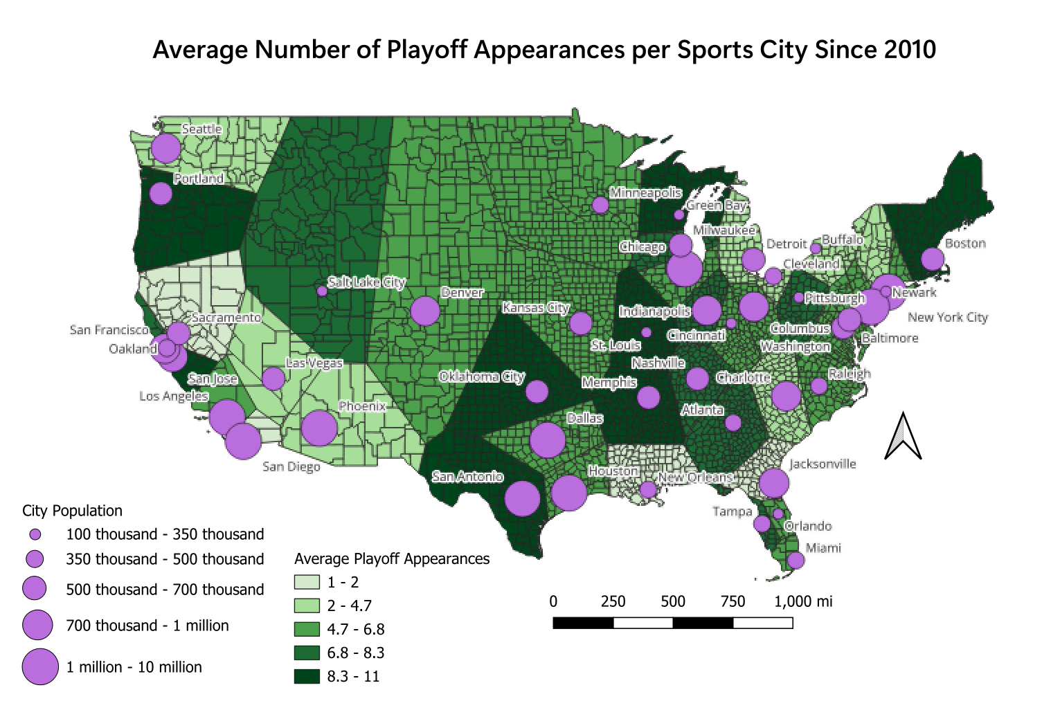 Playoff Appearance Map