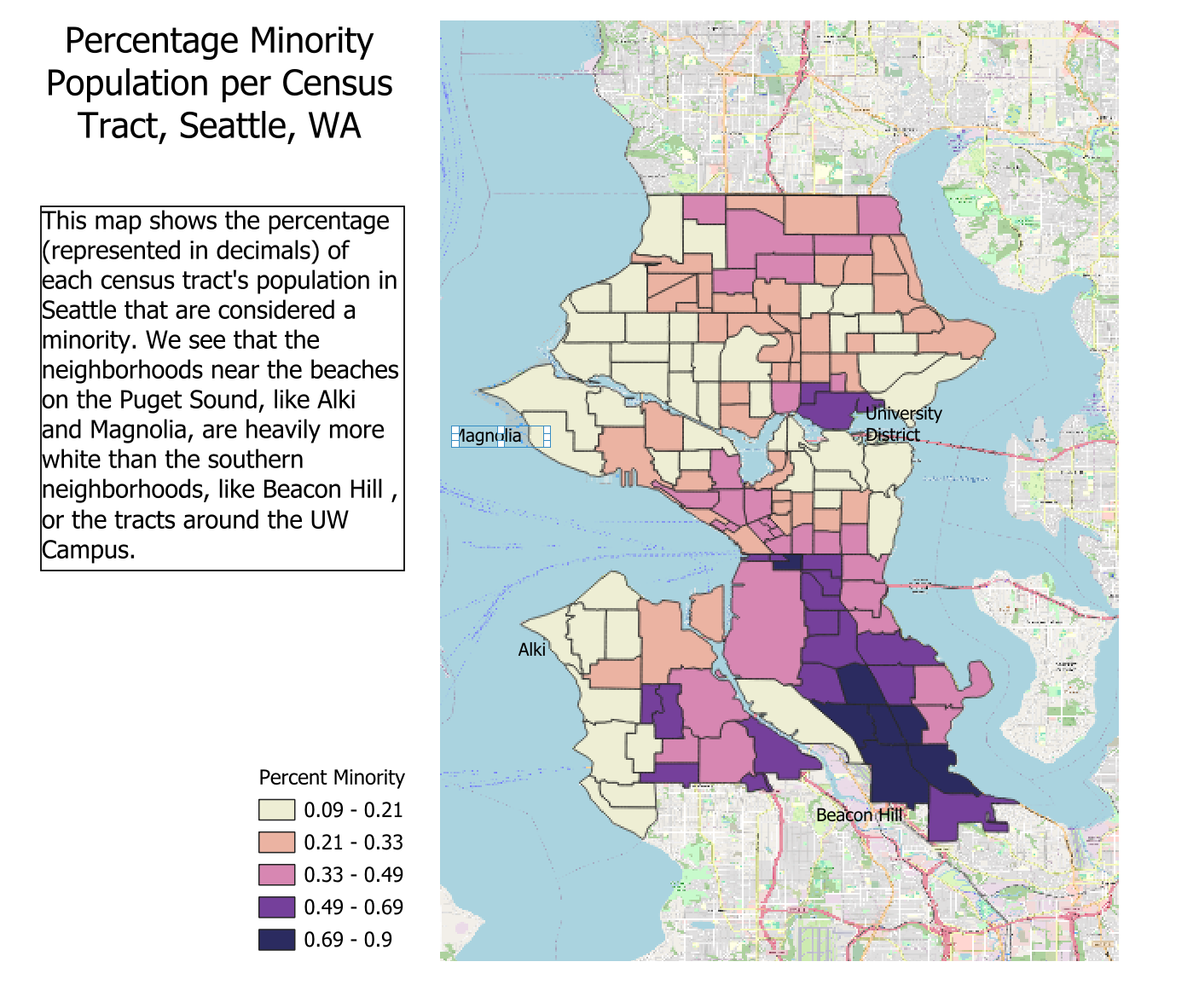 Seattle Minorities Map